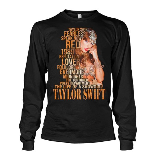 Taylor Swift Fearless Speak Now 1989 Black Unisex Shirt